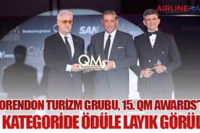 Corendon Turizm Grubu, 15. QM Awards’ta iki kategoride ödüle layık görüldü