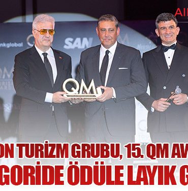 Corendon Turizm Grubu, 15. QM Awards’ta iki kategoride ödüle layık görüldü