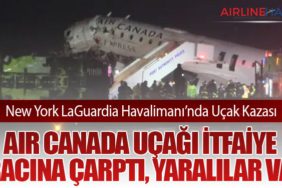 New York LaGuardia Havalimanı’nda Uçak Kazası: Air Canada Uçağı İtfaiye Aracına Çarptı, Yaralılar Var