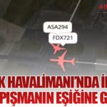 Newark Havalimanı’nda İki Uçak Çarpışmanın Eşiğine Geldi
