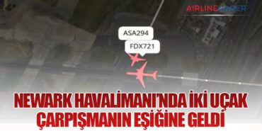 Newark Havalimanı’nda İki Uçak Çarpışmanın Eşiğine Geldi