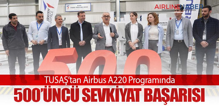 TUSAŞ’tan Airbus A220 Programında 500’üncü Sevkiyat Başarısı