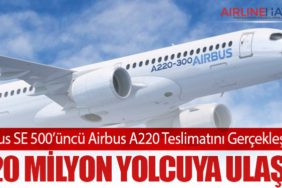 Airbus SE 500’üncü Airbus A220 Teslimatını Gerçekleştirdi: 220 Milyon Yolcuya Ulaştı