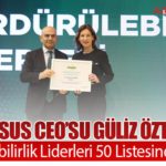 Pegasus CEO’su Güliz Öztürk, Sürdürülebilirlik Liderleri 50 Listesinde Yer Aldı