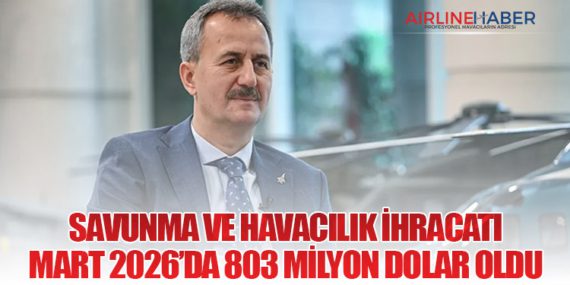 Savunma ve Havacılık İhracatı Mart 2026’da 803 Milyon Dolar Oldu