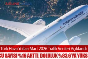 Türk Hava Yolları Mart 2026 Trafik Verileri Açıklandı: Yolcu Sayısı %16 Arttı, Doluluk %83,6’ya Yükseldi