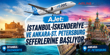 AJet; İstanbul-İskenderiye ve Ankara-St. Petersburg seferlerine başlıyor