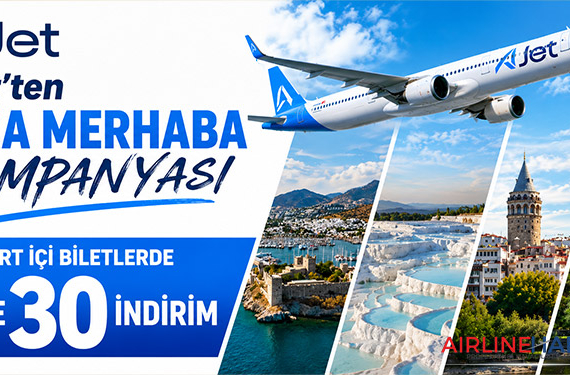 AJet’ten Yaza Merhaba Kampanyası Tüm Yurt İçi Biletlerde Yüzde 30 İndirim