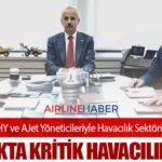 Bakan Uraloğlu, THY ve AJet Yöneticileriyle Havacılık Sektörünü Değerlendirdi