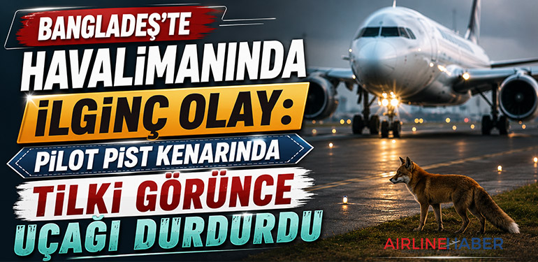 Bangladeş’te Havalimanında İlginç Olay: Pilot Pist Kenarında Tilki Görünce Uçağı Durdurdu