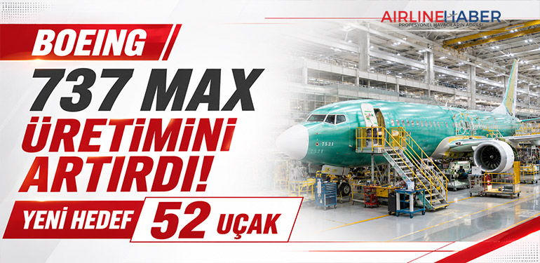 Boeing 737 MAX Üretimini Artırdı: Yeni Hedef 52 Uçak