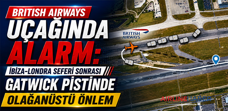 British Airways Uçağında Alarm: İbiza-Londra Seferi Sonrası Gatwick Pistinde Olağanüstü Önlem