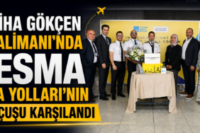 Sabiha Gökçen Havalimanı’nda Nesma Hava Yolları’nın ilk uçuşu karşılandı