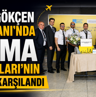 Sabiha Gökçen Havalimanı’nda Nesma Hava Yolları’nın ilk uçuşu karşılandı