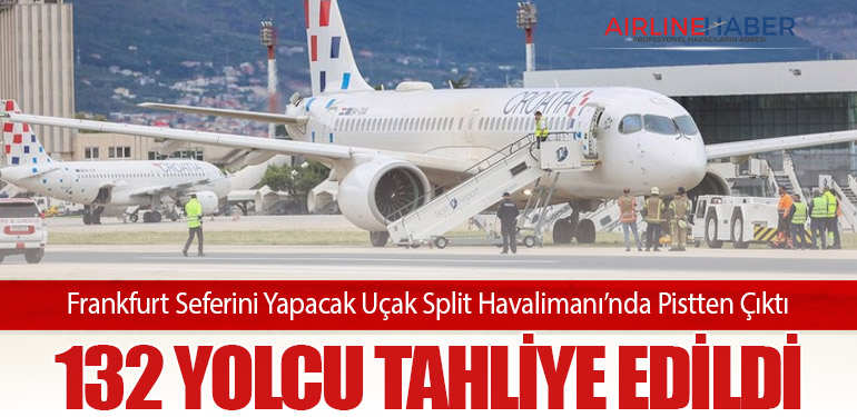 Frankfurt Seferini Yapacak Uçak Split Havalimanı’nda Pistten Çıktı: 132 Yolcu Tahliye Edildi
