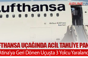 Lufthansa Uçağında Acil Tahliye Paniği: Atina’ya Geri Dönen Uçuşta 3 Yolcu Yaralandı