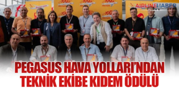 Pegasus Hava Yolları’ndan Teknik Ekibe Kıdem Ödülü