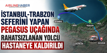 İstanbul-Trabzon Seferini Yapan Pegasus Uçağında Rahatsızlanan Yolcu Hastaneye Kaldırıldı