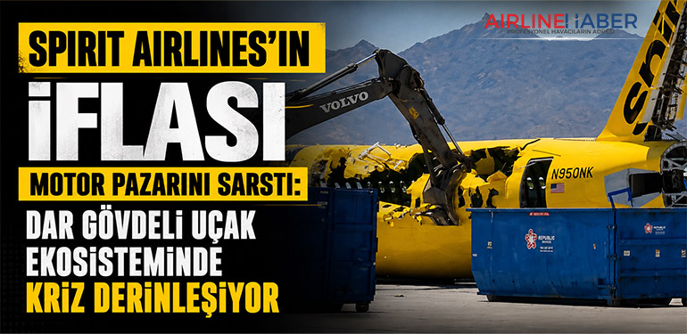 Spirit Airlines’ın İflası Motor Pazarını Sarstı: Dar Gövdeli Uçak Ekosisteminde Kriz Derinleşiyor