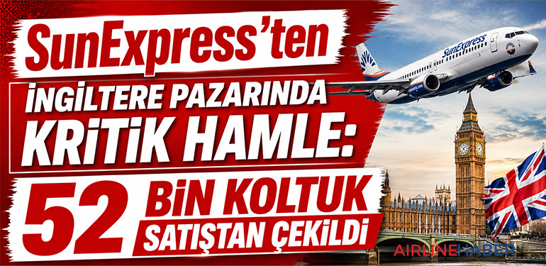 SunExpress’ten İngiltere Pazarında Kritik Hamle: 52 Bin Koltuk Satıştan Çekildi