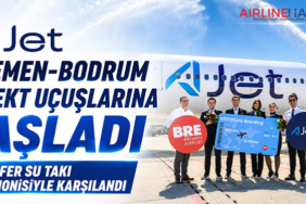 AJet, Bremen-Bodrum Direkt Uçuşlarına Başladı: İlk Sefer Su Takı Seremonisiyle Karşılandı