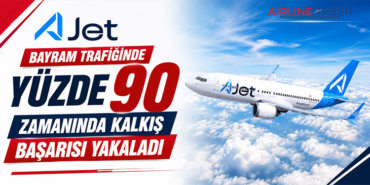 AJet Bayram Trafiğinde Yüzde 90 Zamanında Kalkış Başarısı Yakaladı