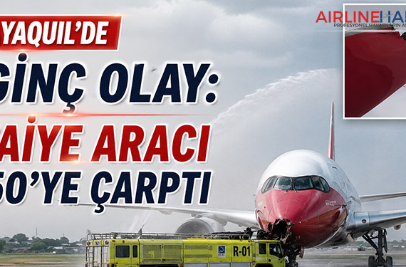 Guayaquil’de İlginç Olay: İtfaiye Aracı A350’ye Çarptı