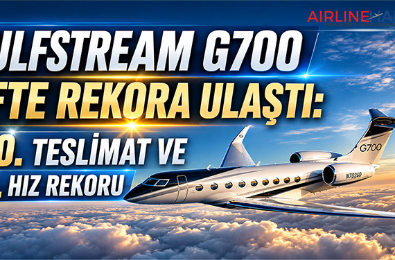 Gulfstream G700 Çifte Rekora Ulaştı: 100. Teslimat ve 100. Hız Rekoru