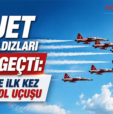 HÜRJET ve Türk Yıldızları Tarihe Geçti: Gökyüzünde İlk Kez 10 Uçaklı Kol Uçuşu