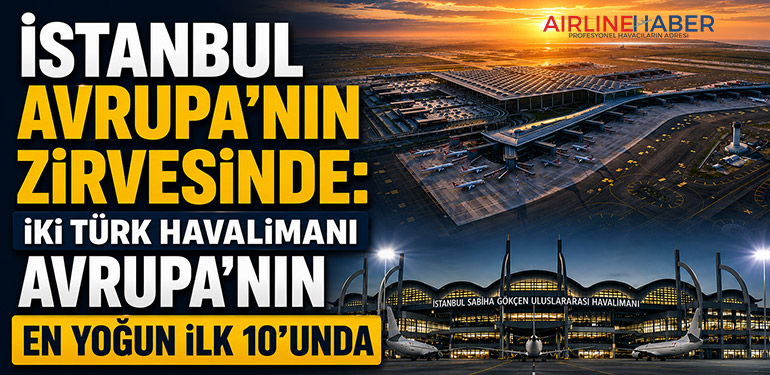 İstanbul Avrupa’nın Zirvesinde: İki Türk Havalimanı Avrupa’nın En Yoğun İlk 10’unda