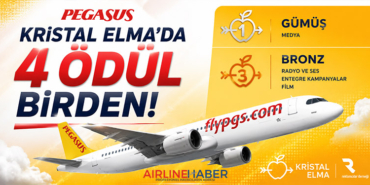 Pegasus’a Kristal Elma’da 4 Ödül Birden!