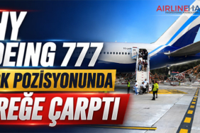 THY-Boeing-777-Park-Pozisyonunda-Direğe-Çarptı