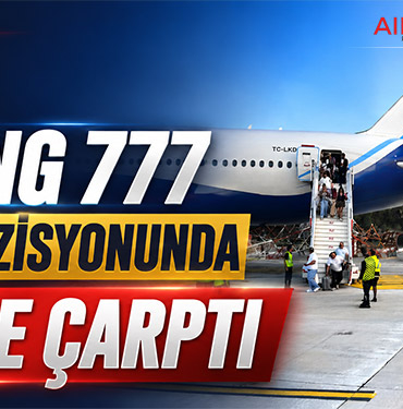 THY-Boeing-777-Park-Pozisyonunda-Direğe-Çarptı