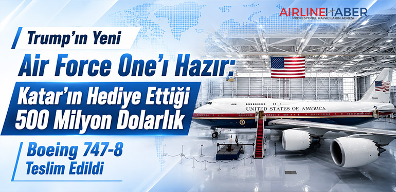 Trump'ın Yeni Air Force One'ı Hazır: Katar'ın Hediye Ettiği 500 Milyon Dolarlık Boeing 747-8 Teslim Edildi