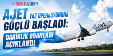 AJet Yaz Operasyonuna Güçlü Başladı: Dakiklik Oranları Açıklandı