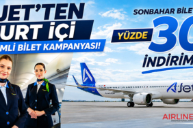AJet’ten Yurt İçi İndirimli Bilet Kampanyası Sonbahar Biletleri Yüzde 30 İndirimli