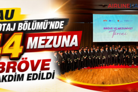 BAU Pilotaj Bölümü’nde 44 Mezuna Bröve Takdim Edildi