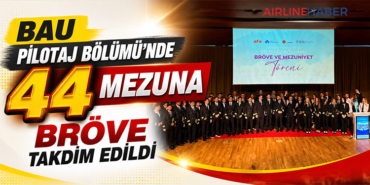 BAU Pilotaj Bölümü’nde 44 Mezuna Bröve Takdim Edildi