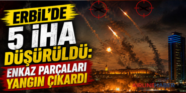 Erbil’de 5 İHA Düşürüldü: Enkaz Parçaları Yangın Çıkardı