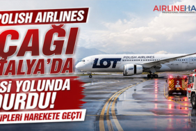 LOT Polish Airlines Uçağı Antalya’da Taksi Yolunda Durdu! ARFF Ekipleri Harekete Geçti