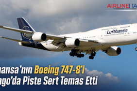 Lufthansa’nın Boeing 747-8’i Chicago’da Piste Sert Temas Etti