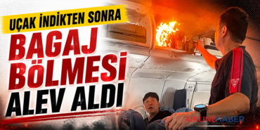 Uçak İndikten Sonra Bagaj Bölmesi Alev Aldı