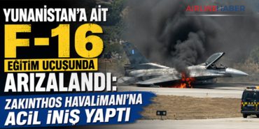 Yunanistan’a Ait F-16 Eğitim Uçuşunda Arızalandı: Zakinthos Havalimanı’na Acil İniş Yaptı