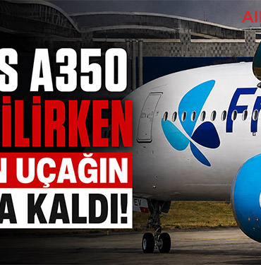 Airbus A350 geri itilirken çalışan uçağın altında kaldı