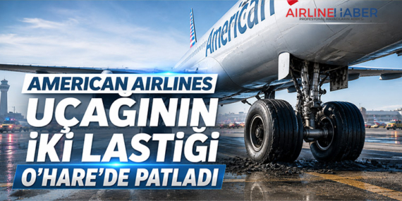 American Airlines Uçağının İki Lastiği O’Hare’de Patladı