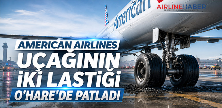American Airlines Uçağının İki Lastiği O’Hare’de Patladı