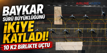 Baykar sürü büyüklüğünü ikiye katladı: 10 K2 birlikte uçtu