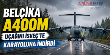 Belçika A400M uçağını İsveç’te karayoluna indirdi