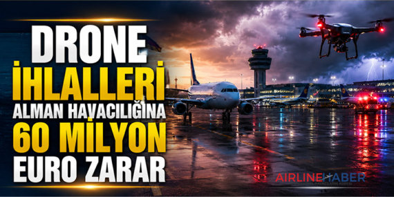Drone ihlalleri Alman havacılığına 60 milyon euro zarar
