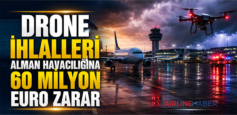Drone ihlalleri Alman havacılığına 60 milyon euro zarar